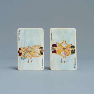 A complete playing cards set with erotic miniatures on ivory, India, early 20th C. — 照片 20