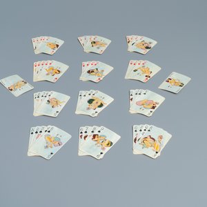 A complete playing cards set with erotic miniatures on ivory, India, early 20th C. — 照片 3