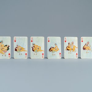 A complete playing cards set with erotic miniatures on ivory, India, early 20th C. — 照片 8