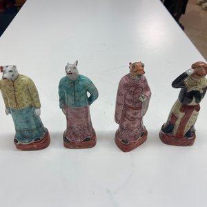 A complete set of twelve Chinese famille rose zodiac figures, Hongxian seal mark, Republic — photo 10