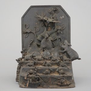 A dark bronze animal subject group, China, Ming Dynasty, 15-16th C. — foto 2