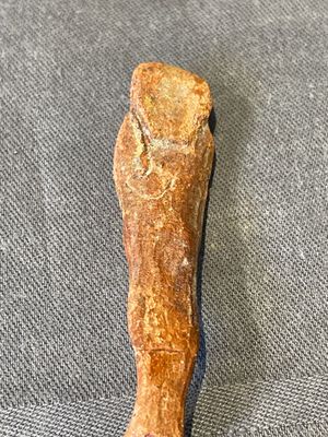 A death mask, a Ushabti, an oil lamp and a ritual cone with hieroglyphs, Egypt, 15th/1st C. B.C. — photo 21