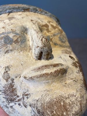 A death mask, a Ushabti, an oil lamp and a ritual cone with hieroglyphs, Egypt, 15th/1st C. B.C. — photo 3