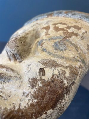 A death mask, a Ushabti, an oil lamp and a ritual cone with hieroglyphs, Egypt, 15th/1st C. B.C. — photo 4