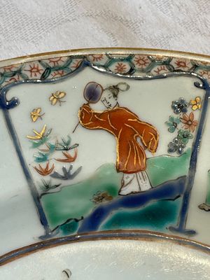 A Dutch-decorated Chinese famille verte armorial 'Provinces' dish with the arms of the province of Zeeland, Kangxi/Yongzheng — 照片 12