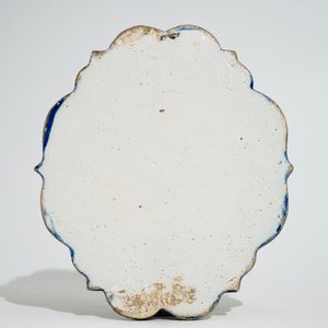 A Dutch Delft blue and white chinoiserie pagoda plaque, early 18th C. — 照片 2