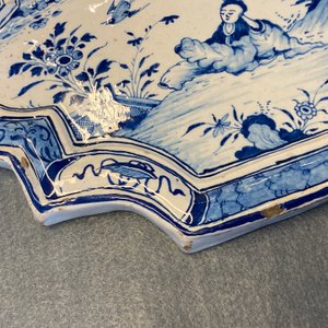 A Dutch Delft blue and white chinoiserie plaque, 18th C. — 照片 5