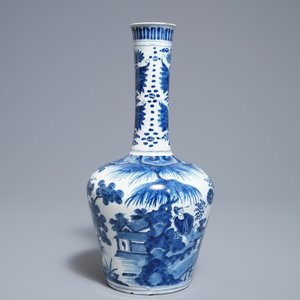A Dutch Delft blue and white chinoiserie vase, 18th C. — 照片 4