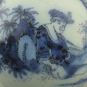 A Dutch Delft blue and white double gourd vase, ca. 1680 — photo 9