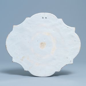 A Dutch Delft blue and white 'flower vase' plaque, 18th C. — photo 2