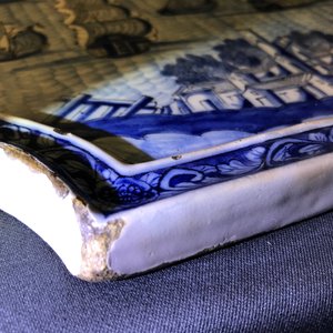 A Dutch Delft blue and white 'maritime subject' plaque, 18th C. — 照片 13