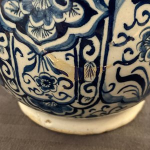 A Dutch Delft blue and white puzzle jug, dated 1737 — photo 16