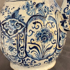A Dutch Delft blue and white puzzle jug, dated 1737 — photo 17