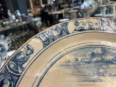 A Dutch Delft blue and white 'The abduction of Europa' dish, 1st quarter 18th C. — 照片 6