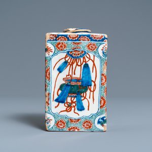 A Dutch Delft cashmere palette tea caddy, 1st half 18th C. — 照片 4