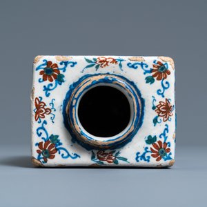 A Dutch Delft cashmere palette tea caddy, 1st half 18th C. — 照片 6