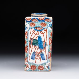 A Dutch Delft cashmere palette tea caddy, early 18th C. — photo 2