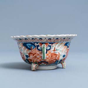 A Dutch Delft cashmere palette tripod bowl, 1st quarter 18th C. — photo 3