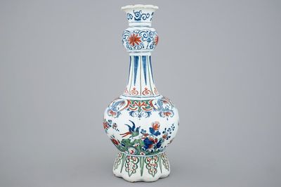 A Dutch Delft cashmere palette vase, 18th C.