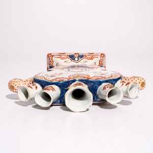 A Dutch Delft doré heart-shaped tulip vase, early 18th C. — 照片 5