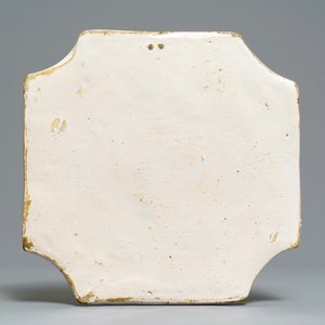 A Dutch Delft polychrome armorial marriage plaque, ca. 1704 — 照片 2