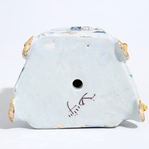 A Dutch Delft polychrome group of a child seated on a toilet, 18th C. — 照片 6