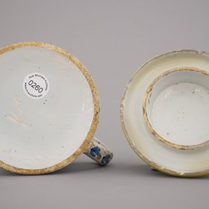 A Dutch Delft polychrome royalist portrait butter tub, 18th C. — photo 7