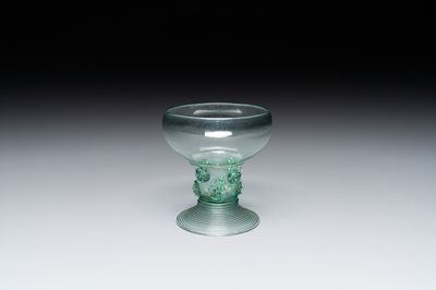 A Dutch or German green glass rummer, 2nd quarter of the 17th C.