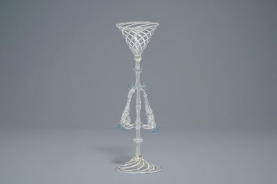 A façon de Venise winged wine glass, Italy or Holland, 18/19th C.