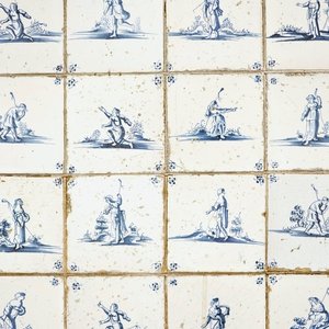 A field of 48 Dutch Delft blue and white tiles with shepherds, 17th C. — photo 1