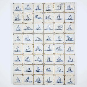 A field of 48 Dutch Delft blue and white tiles with shepherds, 17th C. — photo 2