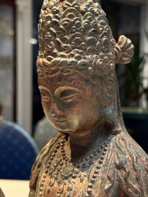 A fine and large Chinese bronze standing Buddha, Liao/Jin — photo 12