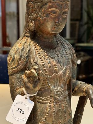 A fine and large Chinese bronze standing Buddha, Liao/Jin — photo 6
