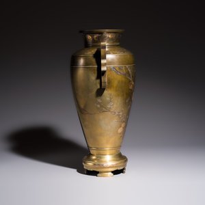 A fine and large Japanese mixed-metal bronze vase with handles, signed 'Dai Nihon Teikoku Ishikawa-ken Kanazawa Dōgyoku Kaisha sei', Meiji, 19th C. — 照片 4