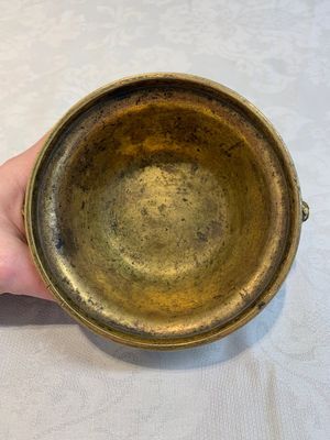 A fine and rare Chinese gilt cloisonné tripod censer with floral design and 'luduan' handles, Jingtai mark, 17th C. — photo 7