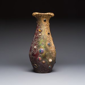 A fine Art Nouveau lustre-glazed faux jewel-embellished Amphora Gres-Bijou vase, Riessner, Stellmacher & Kessel, Czech Republic, early 20th C. — photo 5