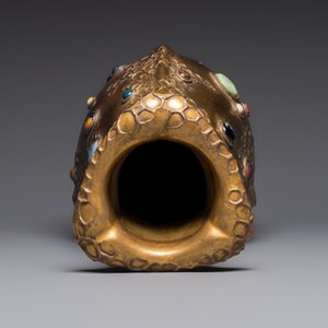 A fine Art Nouveau lustre-glazed faux jewel-embellished Amphora Gres-Bijou vase, Riessner, Stellmacher & Kessel, Czech Republic, early 20th C. — photo 6