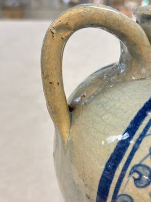 A fine blue and white Antwerp maiolica wet drug jar, 16th C. — photo 9