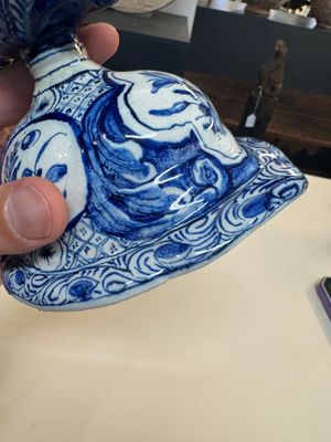 A fine blue and white Dutch Delft five-piece chinoiserie garniture — photo 114