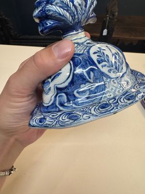 A fine blue and white Dutch Delft five-piece chinoiserie garniture — photo 116