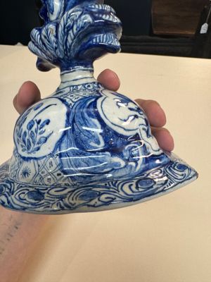 A fine blue and white Dutch Delft five-piece chinoiserie garniture — photo 118