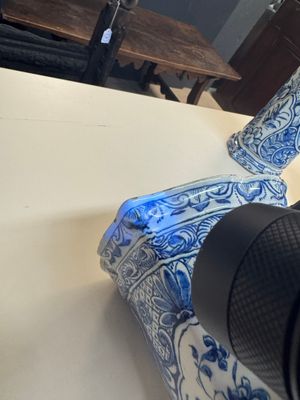 A fine blue and white Dutch Delft five-piece chinoiserie garniture — photo 43