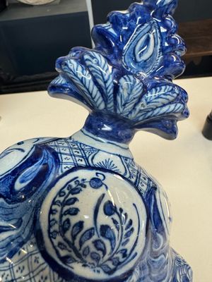 A fine blue and white Dutch Delft five-piece chinoiserie garniture — photo 79