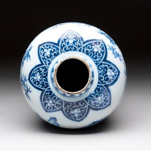 A fine blue and white Dutch Delft Transitional style chinoiserie jar, late 17th C. — 照片 6