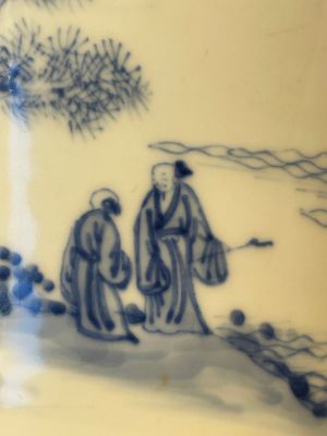 A fine Chinese blue and white 'Bleu de Hue' 'landscape' teapot with bronze mount, Chenghua mark, 18/19th C. — 照片 5