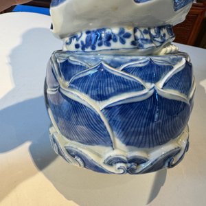 A fine Chinese blue and white Boddhisattva, Xue Chang Sen 薛長森 seal mark, Republic — photo 19