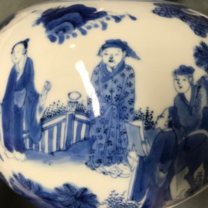 A fine Chinese blue and white double gourd vase, Transitional period — photo 10