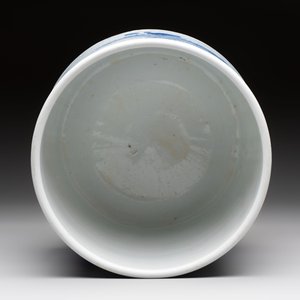 A fine Chinese blue and white 'fishermen and poem' bitong, Shang 賞 seal mark, Kangxi — 照片 5