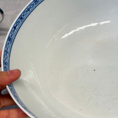 A fine Chinese blue and white 'Peonies' bowl — foto 10