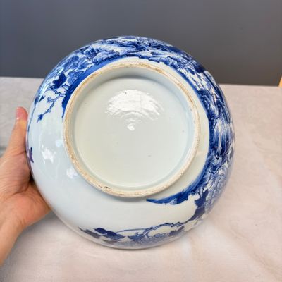 A fine Chinese blue and white 'Peonies' bowl — foto 13